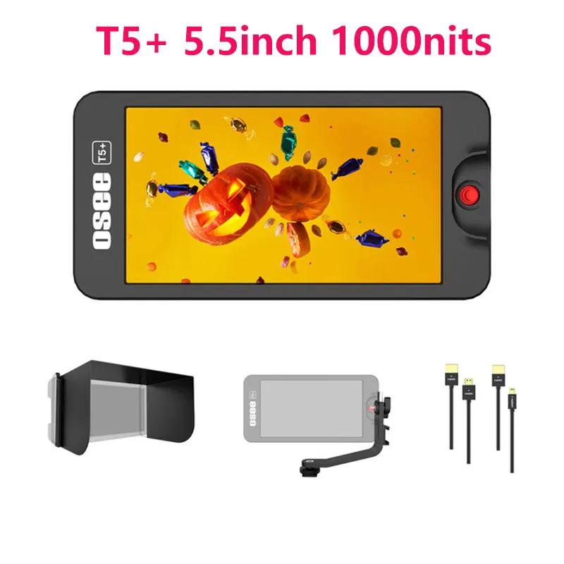 OSEE T5 + 5.5 ġ 1000nits, 4K HDMI  ī޶ , 1920x1080 3D Lut1920 x 1080 IPS FHD 4K HDMI ȣȯ ƿƮ   ޺